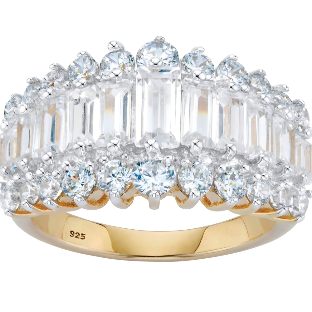 Elegant Gold and Silver Women's Ring